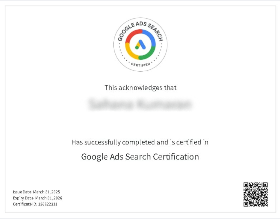 Other Certificate